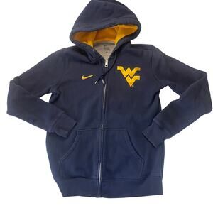 Nike WVU West Virginia University Full Zip Sweatshirt Hoodie Size Womens Large